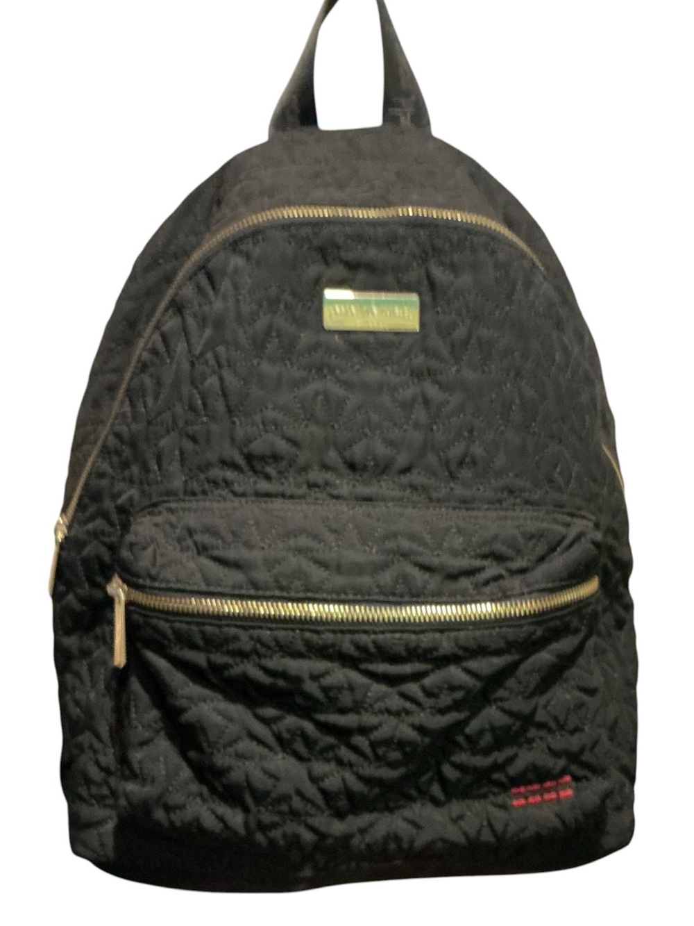 Peace Love World Black Backpack w/ Gold Tone Hardware